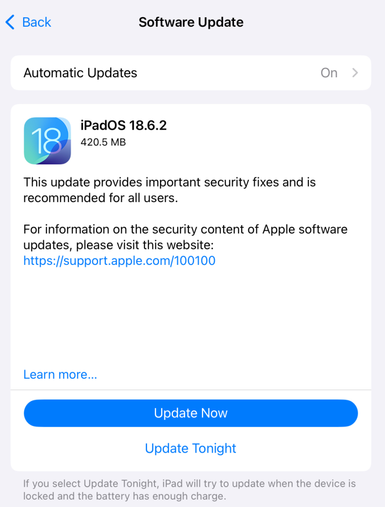Apple emergency security update
