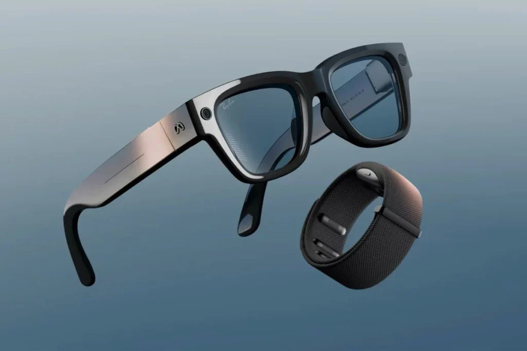 Smart glasses with neural wristband