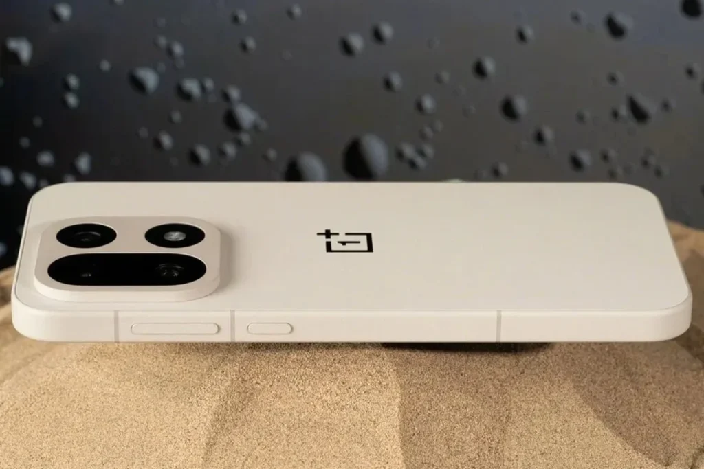 OnePlus smartphone displaying OxygenOS 16 Open Beta interface with vibrant neon design and “Beta” logo.