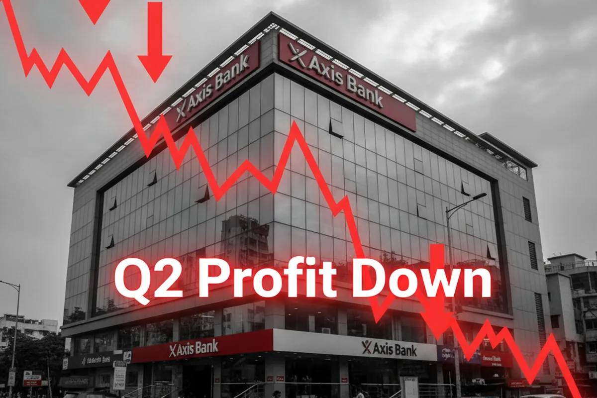 Axis Bank Q2 results FY26 — net profit falls 26% due to increased provisions and margin pressure.
