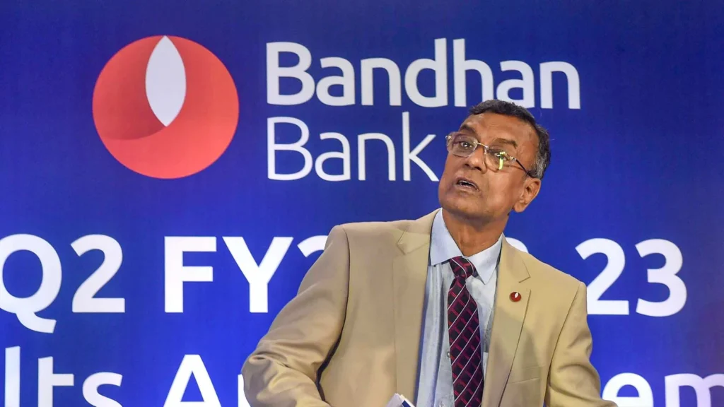 Bandhan Bank Q2 financial results chart showing sharp profit decline due to high provisions.