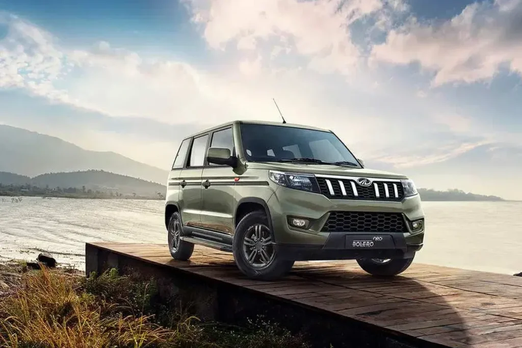 Bolero Neo facelift 2025 model with redesigned bumper, chrome grille, and modernized cabin updates.