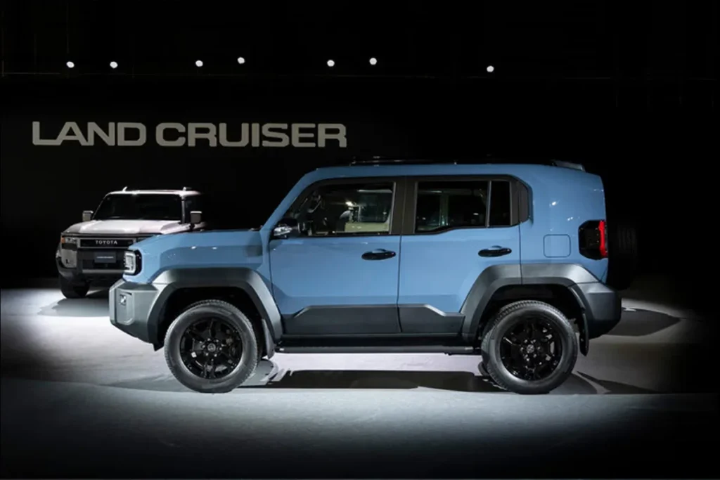 FJ Cruiser India launch SUV displayed on rugged terrain, featuring bold design and off-road performance.