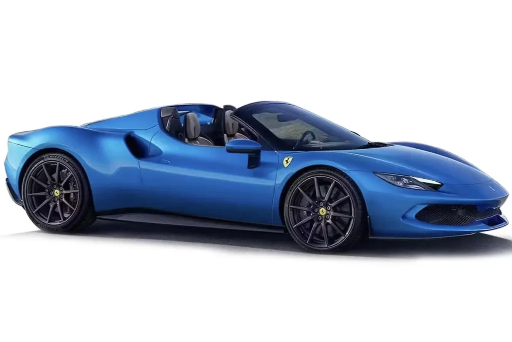 Ferrari 296 GTS top speed – red hybrid supercar achieving 330 km/h with 3.0-litre V6 engine and electric motor for ultimate performance.