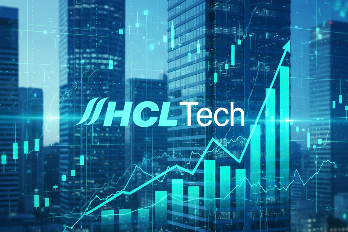 HCLTech Q2 Revenue growth chart showing 11% rise with AI and digital transformation driving topline performance.