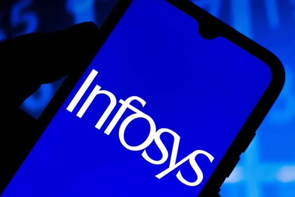 Infosys promoters skip buyback announcement showing Infosys headquarters and rising stock market chart reflecting investor confidence in 2025.