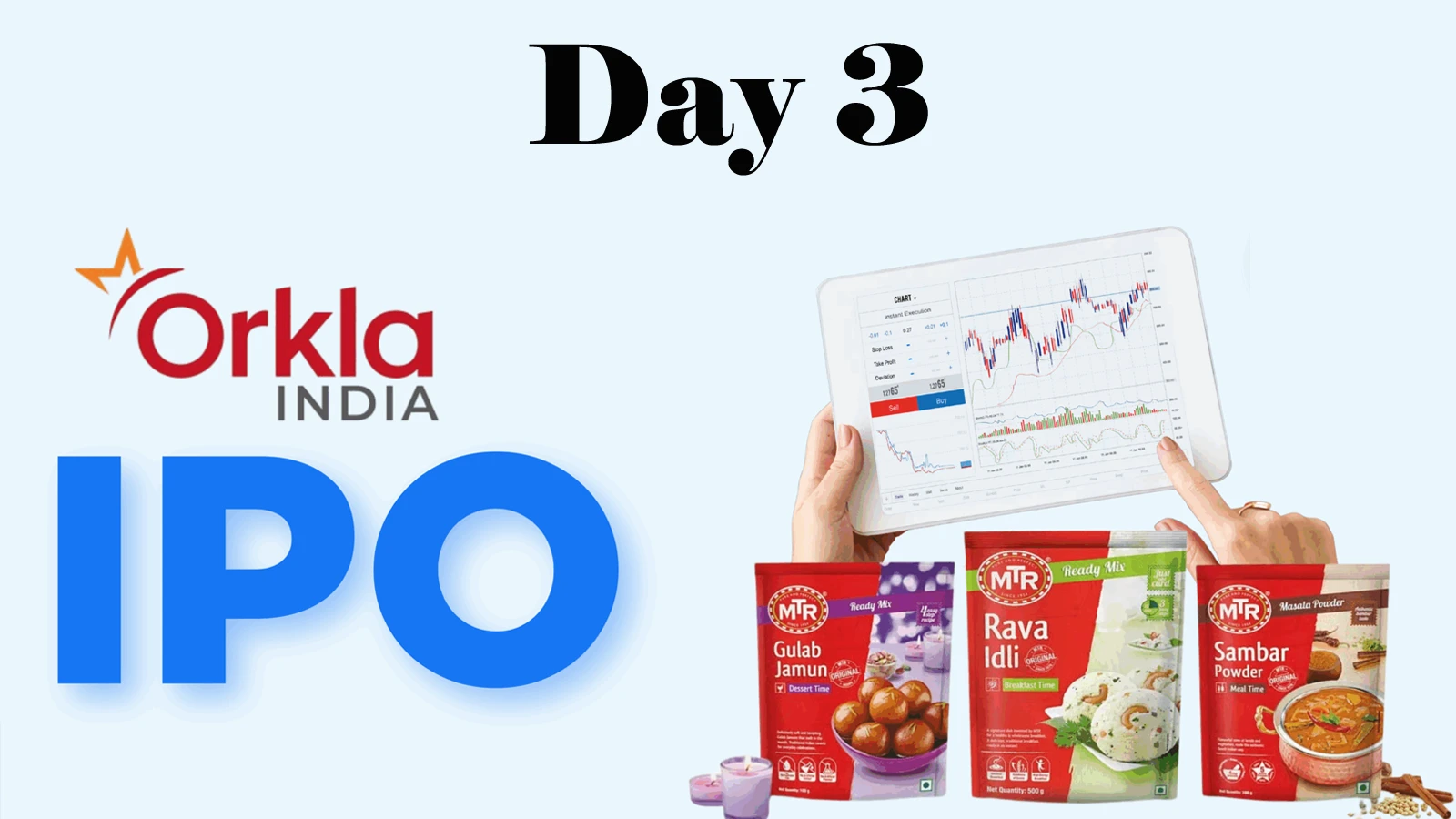 Orkla India IPO investors checking subscription status and GMP on final day of bidding.