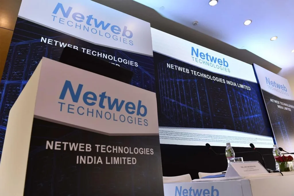 netweb technologies share price