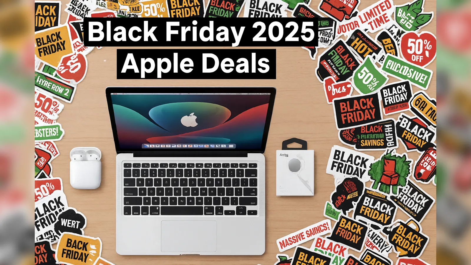 Best Apple Black Friday 2025 offers on MacBook Air, AirPods Pro, and Apple accessories during the holiday sale.