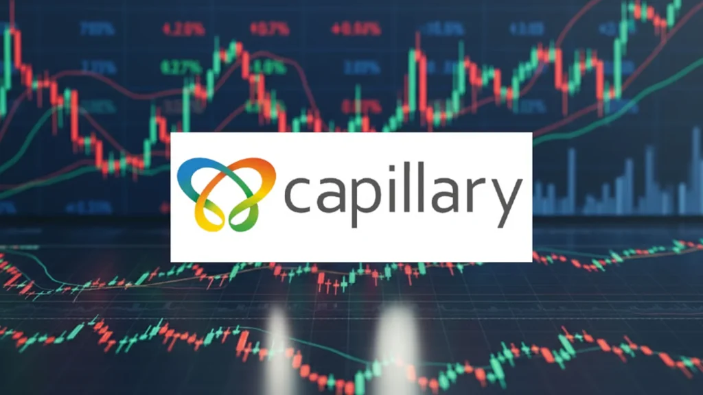 Capillary Technologies listing on NSE showing the stock’s flat debut and early market performance.