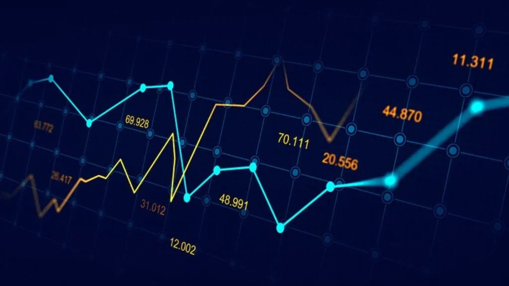 Line chart showing the HDFC AMC stock fall after the bonus issue adjustment, reflecting a technical drop in share price.