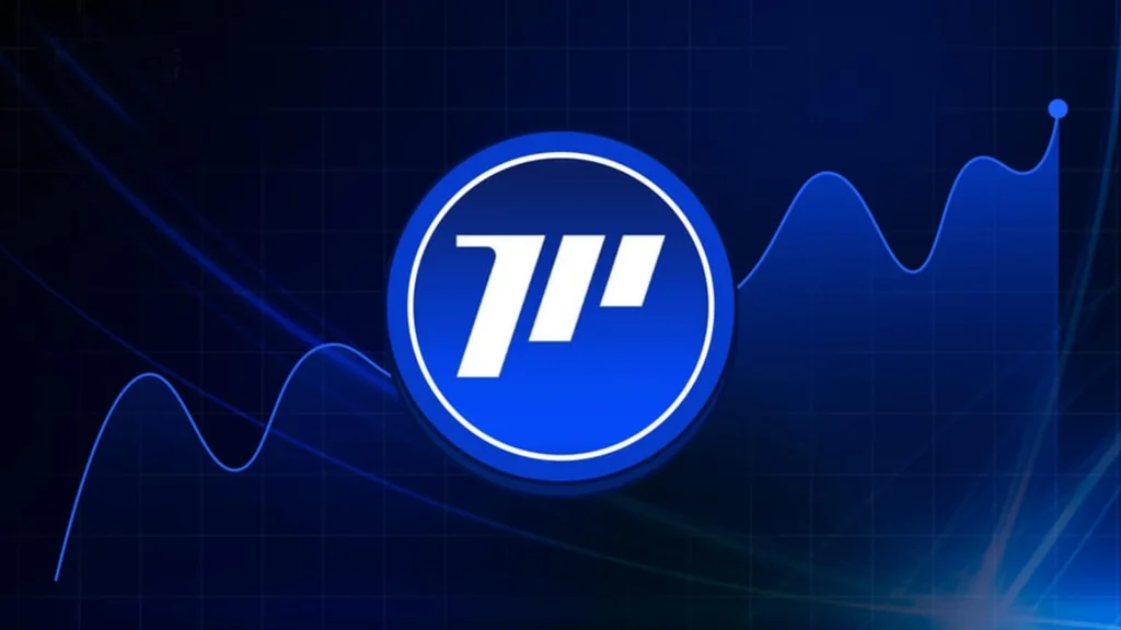 MMT crypto outlook illustration showing a glowing Momentum token with digital charts and global market trends in the background.