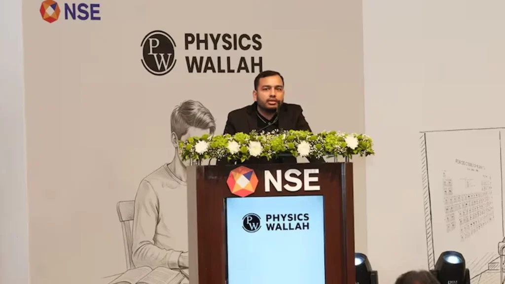 PhysicsWallah stock price jumps during the initial moments of market debut.