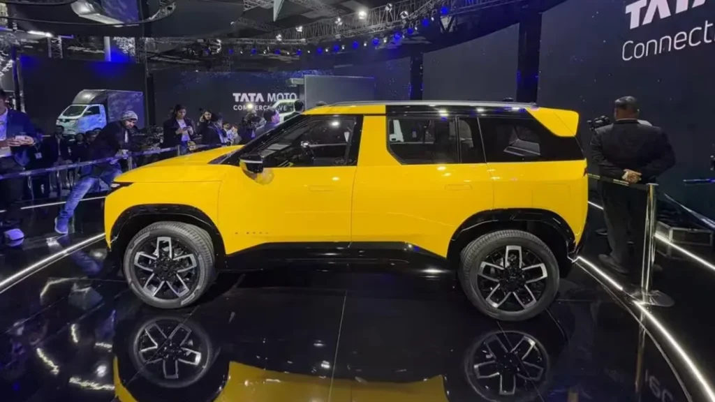 Tata Sierra price highlighted with the SUV’s bold exterior design during the 2025 launch event.