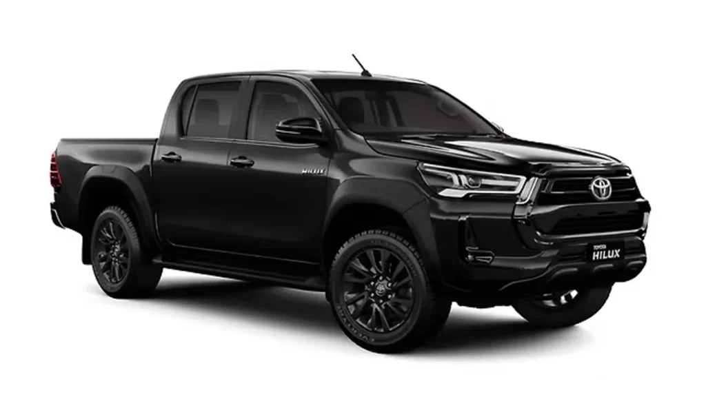 Toyota Hilux mild-hybrid pickup truck featuring 48V hybrid technology and new design details ahead of global debut.