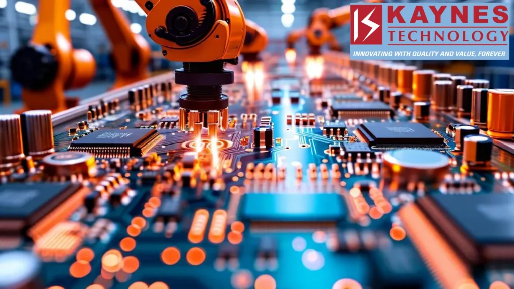 Graph showing volatility in Kaynes Technology Share following large-volume trades in the market.