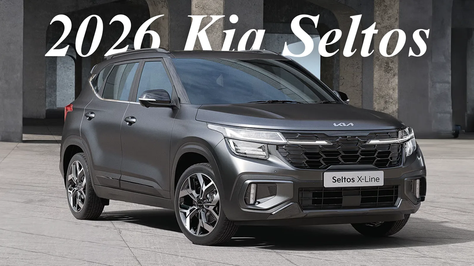 2026 Kia Seltos Suv front design with new LED headlamps and premium grille.