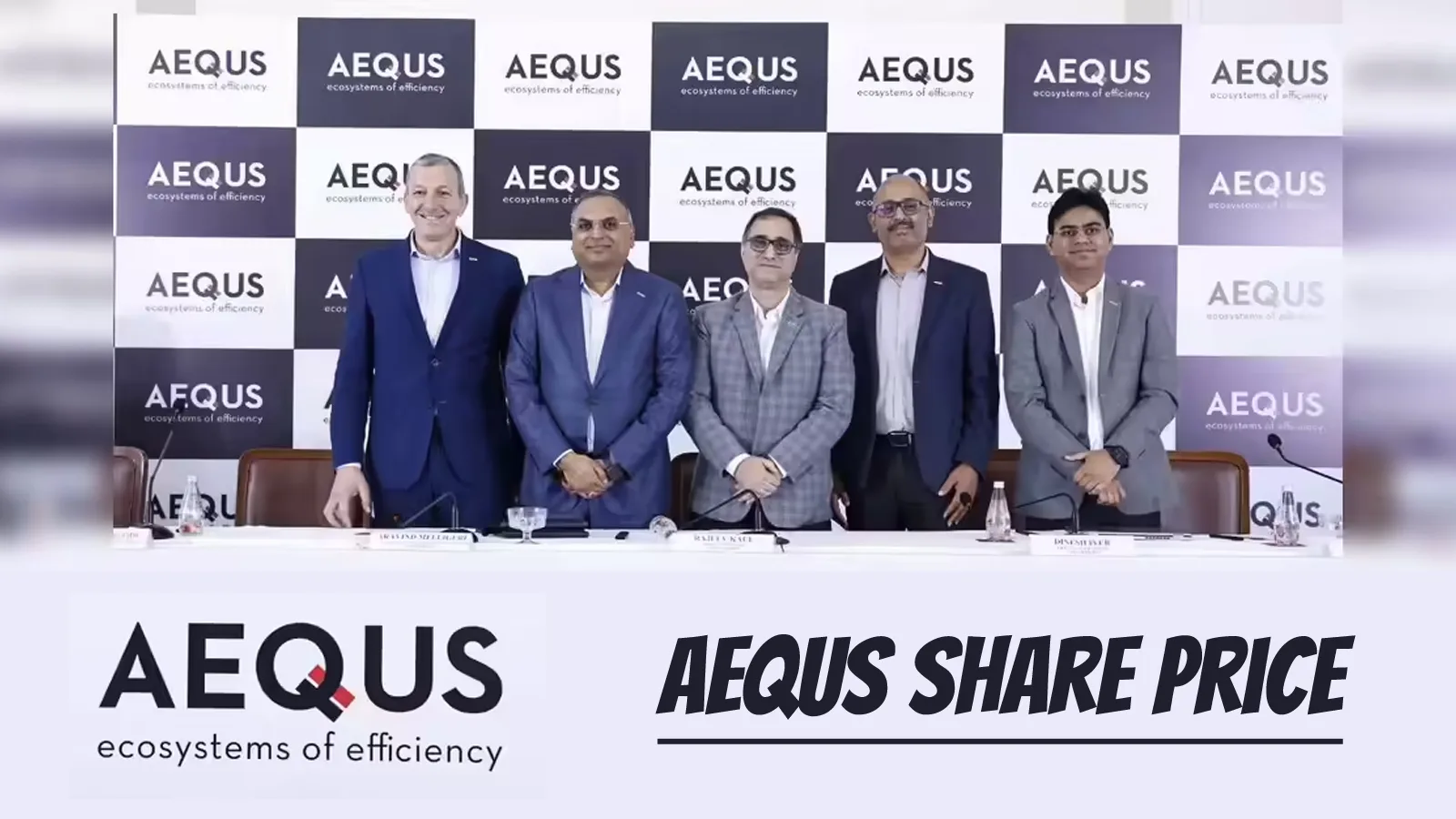 Aequs share price rising on listing day with positive market sentiment.