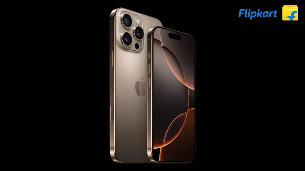 Titanium Apple iPhone 15 Pro lying on a modern desk, highlighting its premium, lightweight build.