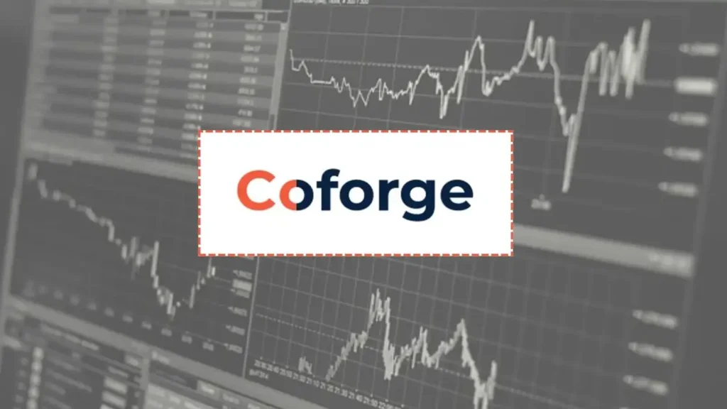Forecast chart highlighting potential upside in Coforge share price for 2025 based on brokerage targets.