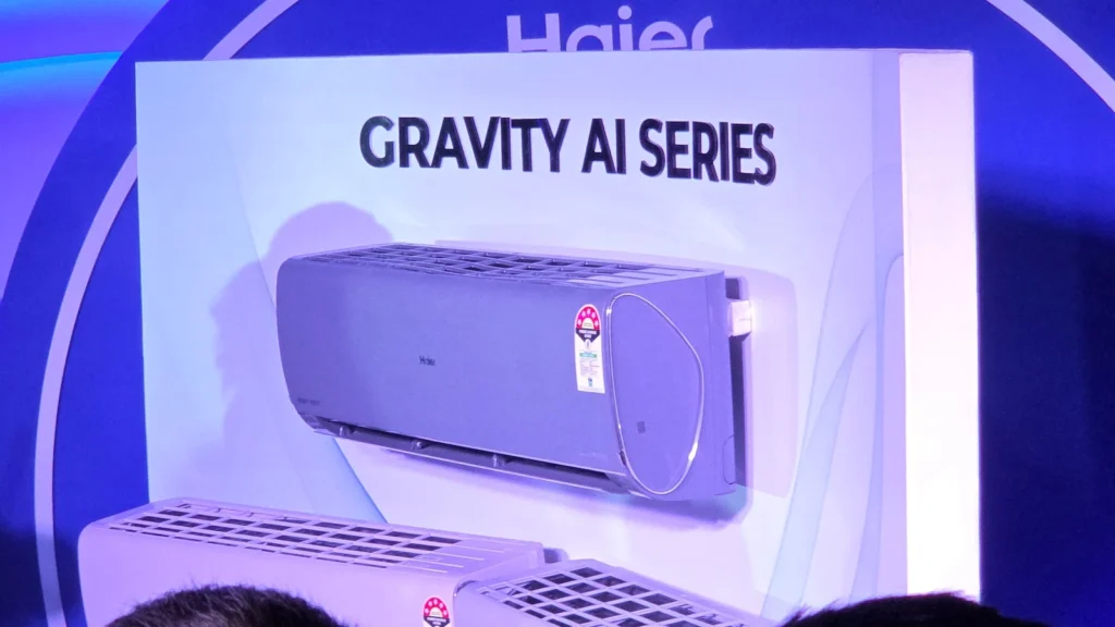 Haier AI AC with intelligent cooling technology that adjusts temperature automatically for energy-efficient home comfort.