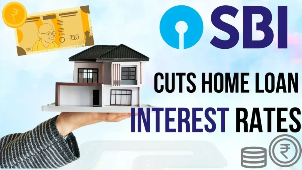 Graphic of a family evaluating home loan EMIs after SBI rate revision.