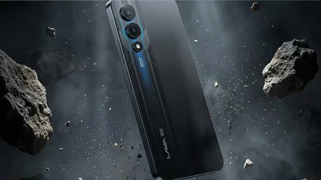 Lava Play Max smartphone showcases its sleek build and display, representing India’s growing presence in the mobile market.