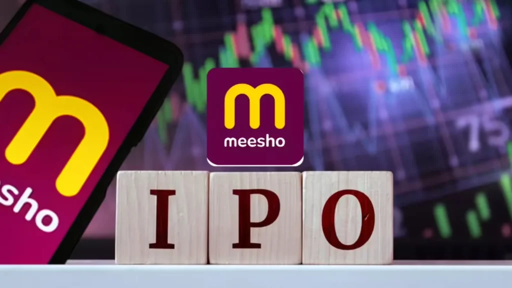 Grey market buzz and digital growth icons representing investor excitement for Meesho IPO GMP.