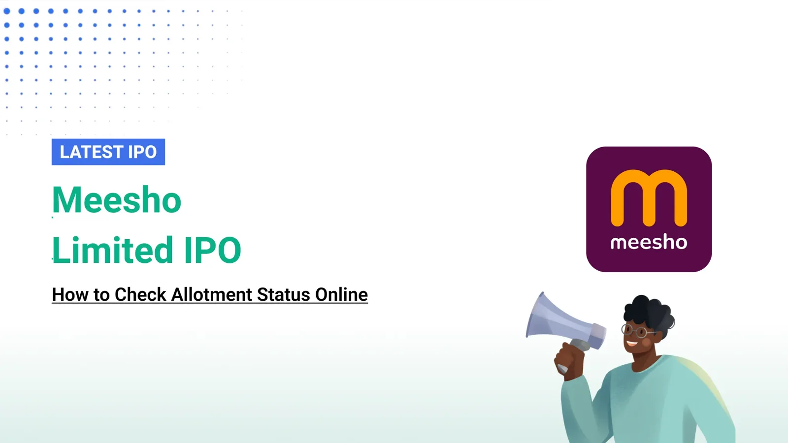 Meesho IPO Allotment status being checked on laptop and smartphone, showing investor interest before the 2025 listing.