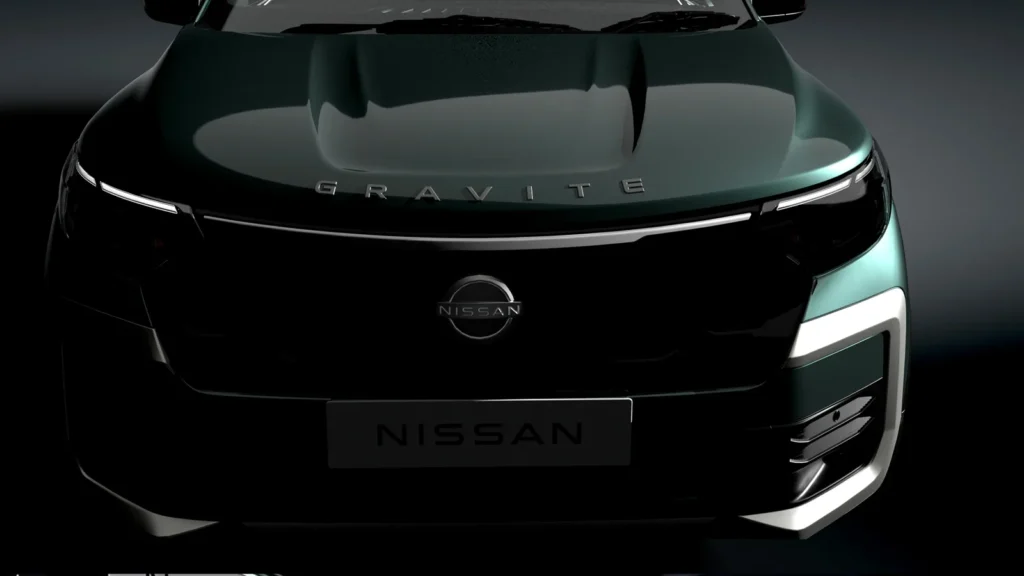 Nissan Gravite MPV rear design with vertical tail lamps and wide tailgate