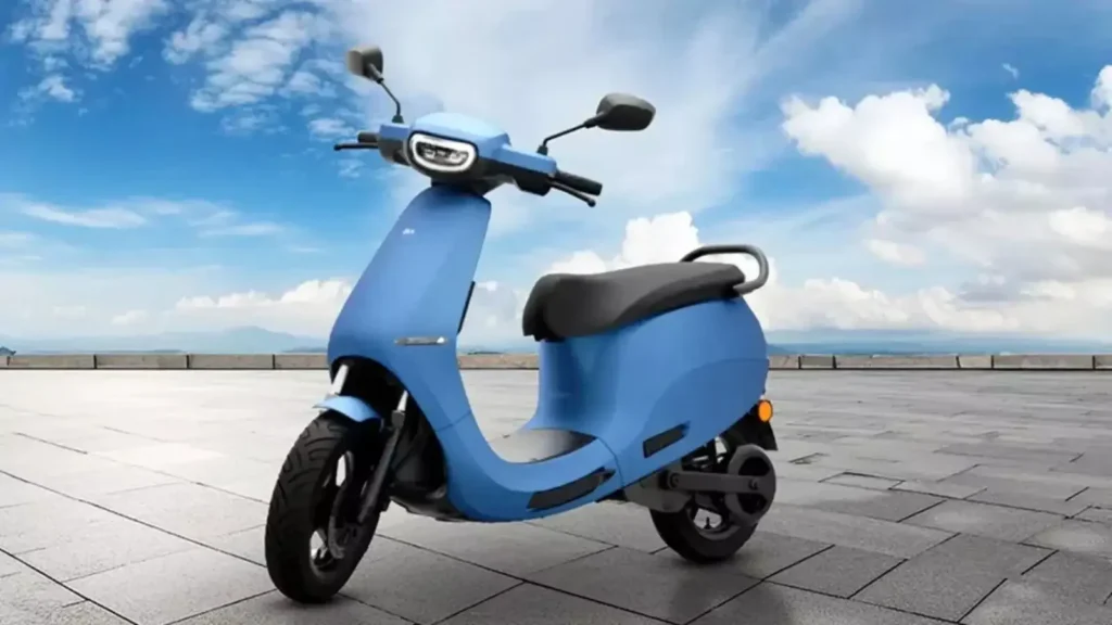 Ola Electric outlook 2025 showing uncertain market forecast and declining investor confidence chart.