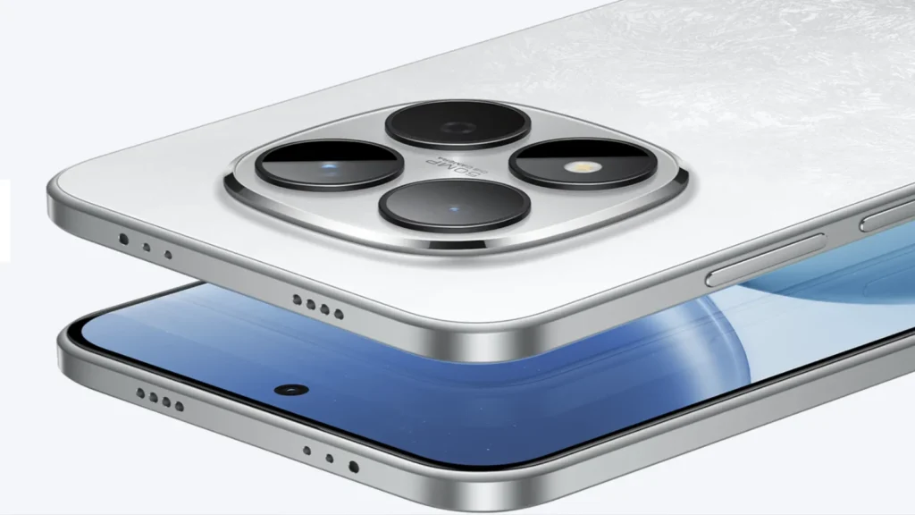 Redmi Note 15 5G Price expectations highlighted with an image of the upcoming phone featuring a premium 108MP camera module.