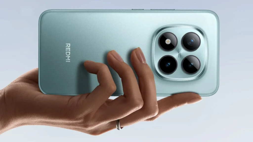 Redmi Note 15 India launch promotional image showing the upcoming smartphone with its new 108MP camera design.