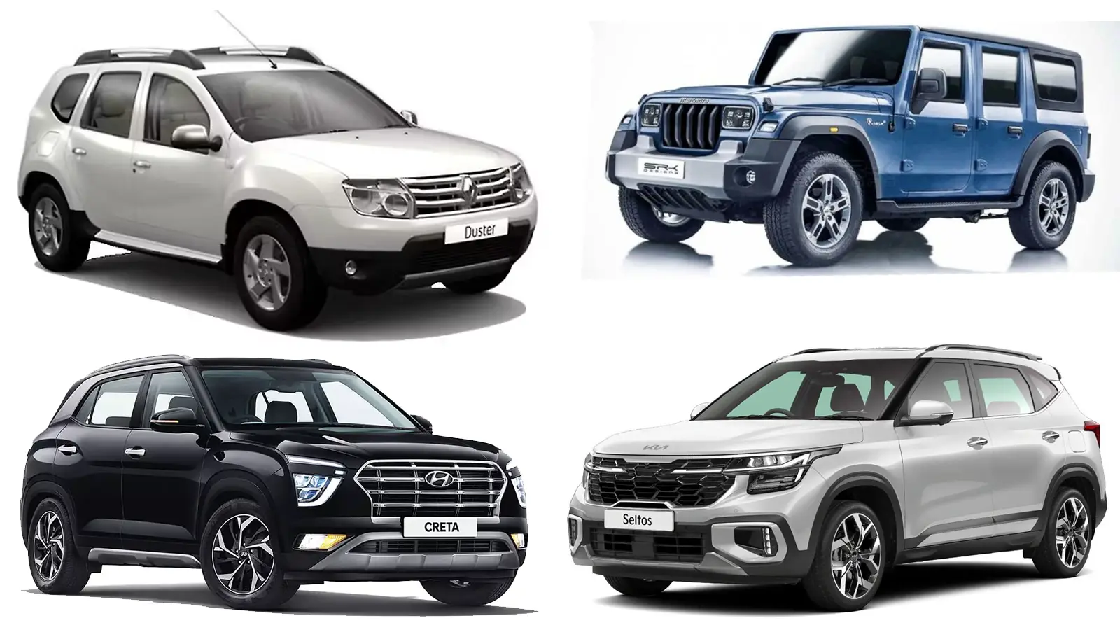 2025 Upcoming SUV Launches in India – Kia Seltos, Renault Duster, Thar 5-door lineup – Latest car trends and features.