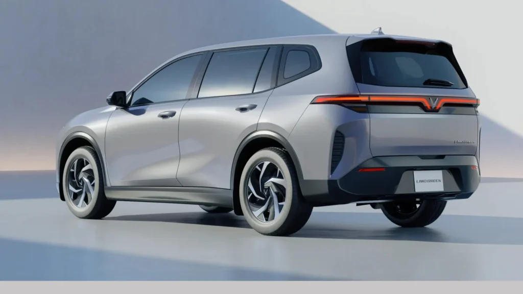 VinFast Limo Green electric MPV side profile highlighting premium EV styling and spacious layout.