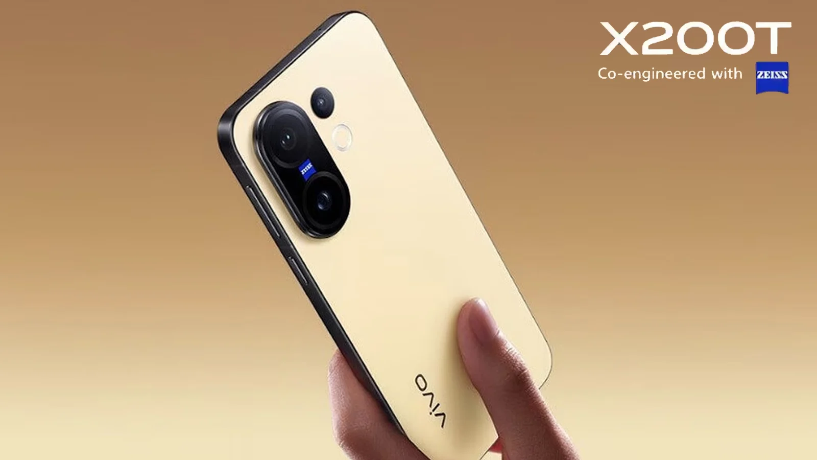 Futuristic smartphone concept representing the Vivo X200T 2025 version with modern design elements.