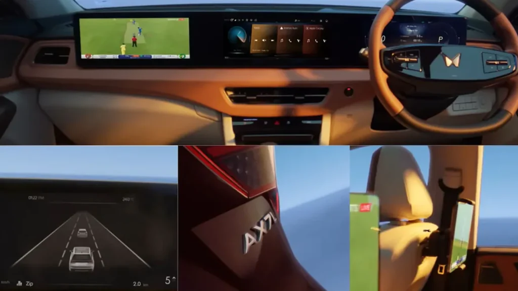 XUV 7XO dashboard design featuring an updated infotainment screen, streamlined controls, and a contemporary cabin look