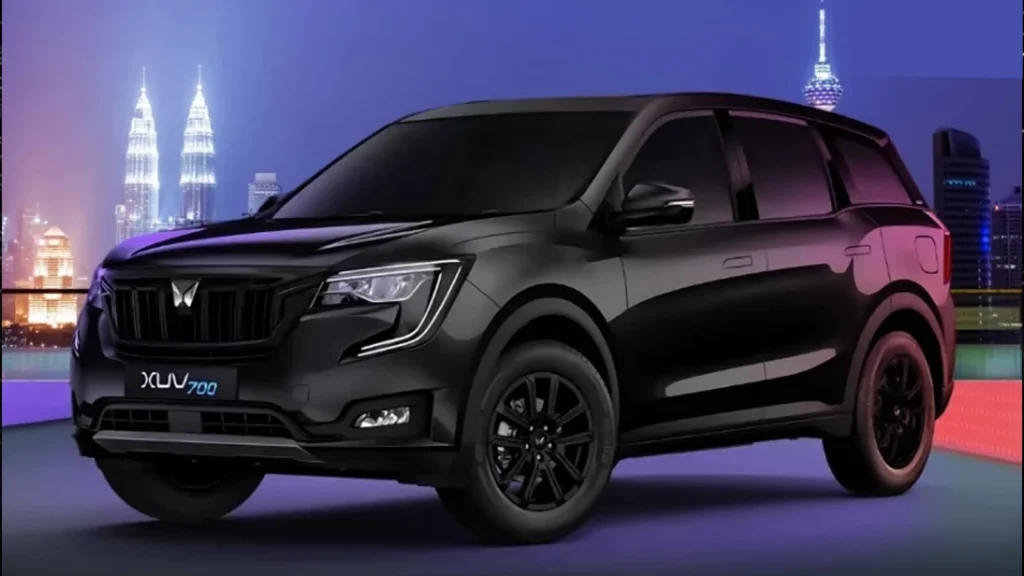 Illustration of the XUV 7XO interior showing digital screens and upgraded dashboard design.